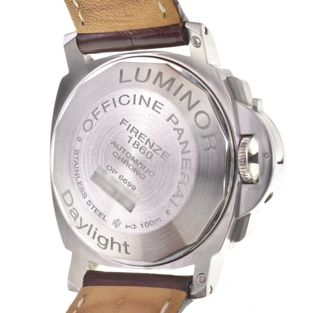 with paper PANERAI Luminor Chrono Daylight PAM00250 black Dial Automatic Men's
 Watch O#138211