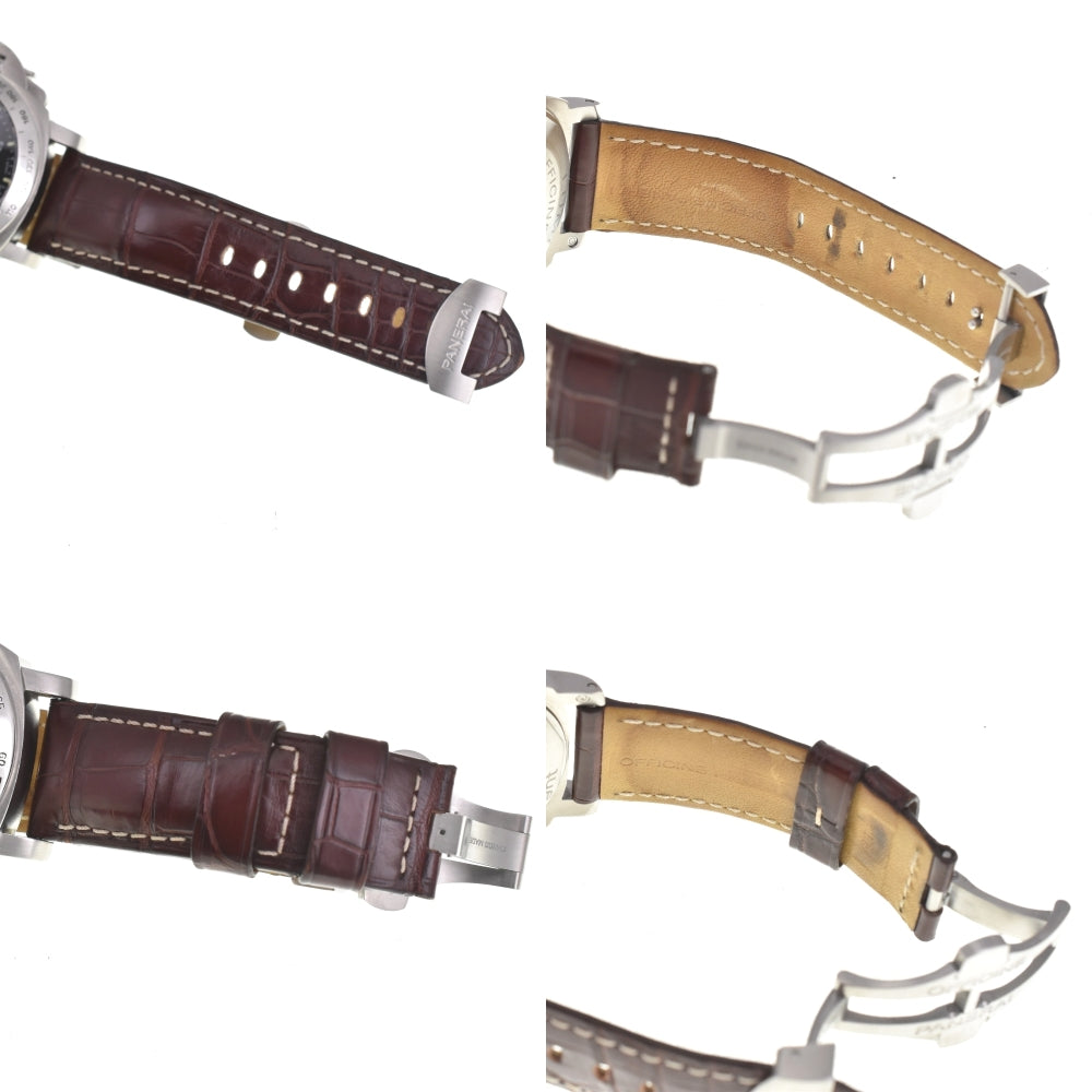 with paper PANERAI Luminor Chrono Daylight PAM00250 black Dial Automatic Men's
 Watch O#138211