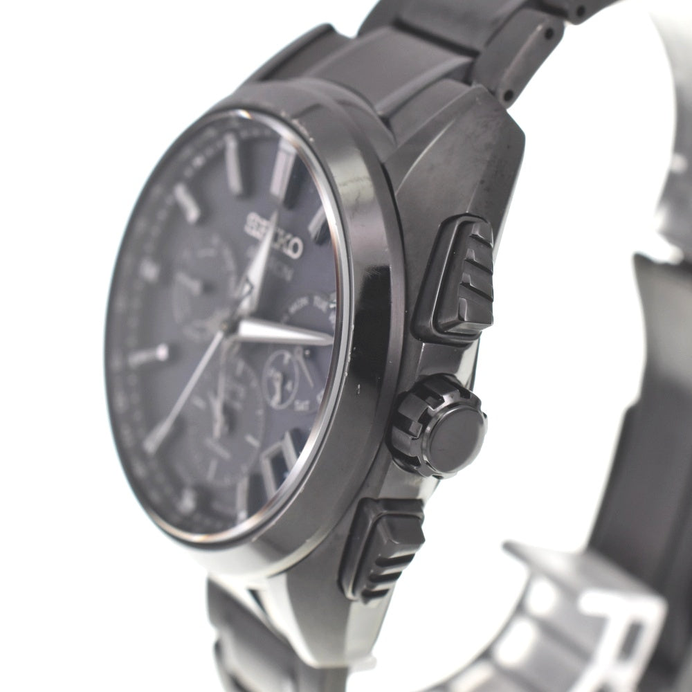 with paper SEIKO Astron Global Line SBXC069/5X53-0AV0 titanium black Dial GPS Solar Men's
 Watch O#138213
