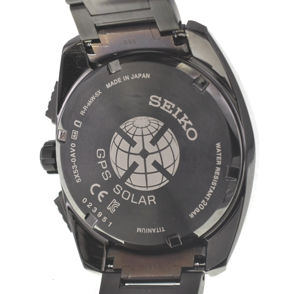 with paper SEIKO Astron Global Line SBXC069/5X53-0AV0 titanium black Dial GPS Solar Men's
 Watch O#138213