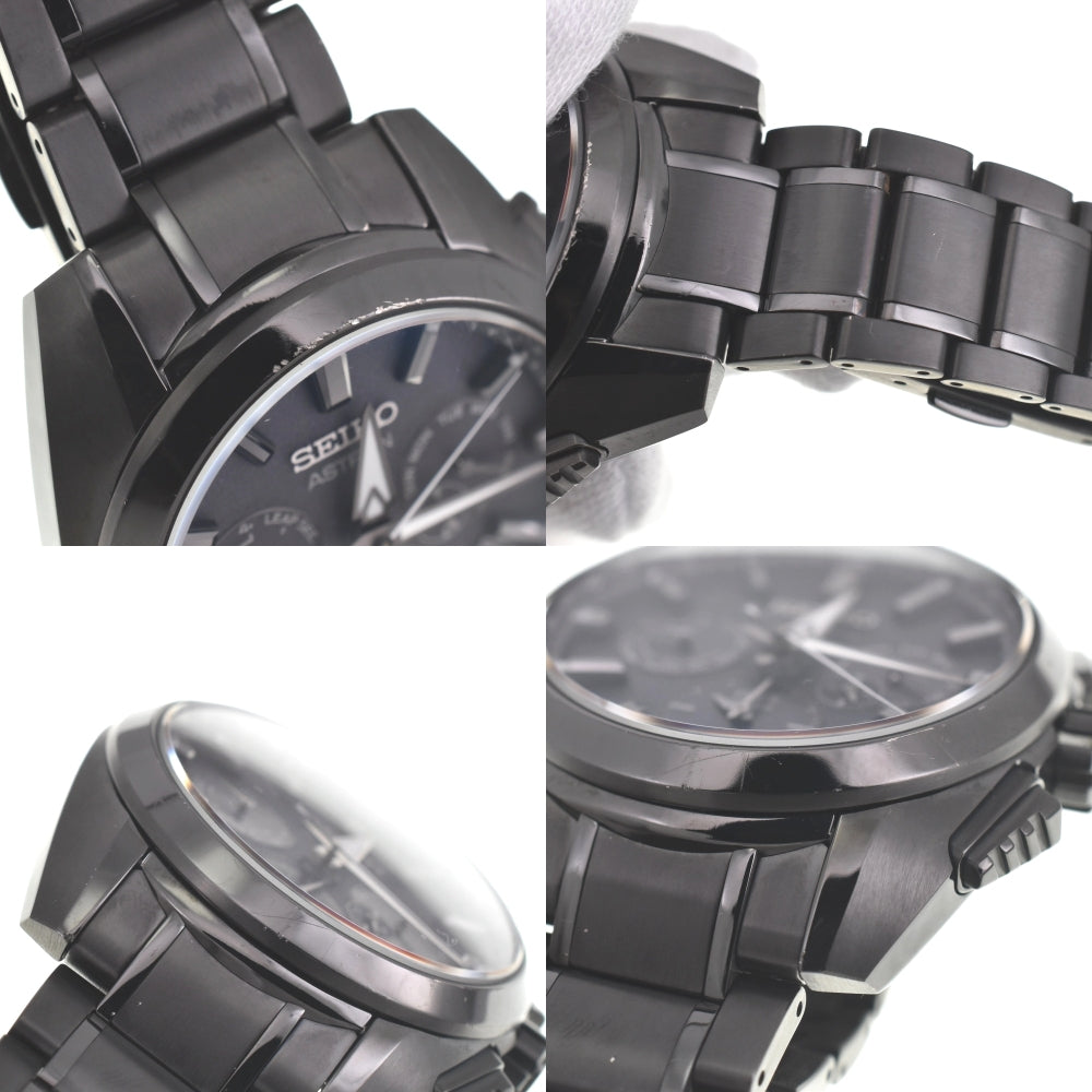 with paper SEIKO Astron Global Line SBXC069/5X53-0AV0 titanium black Dial GPS Solar Men's
 Watch O#138213