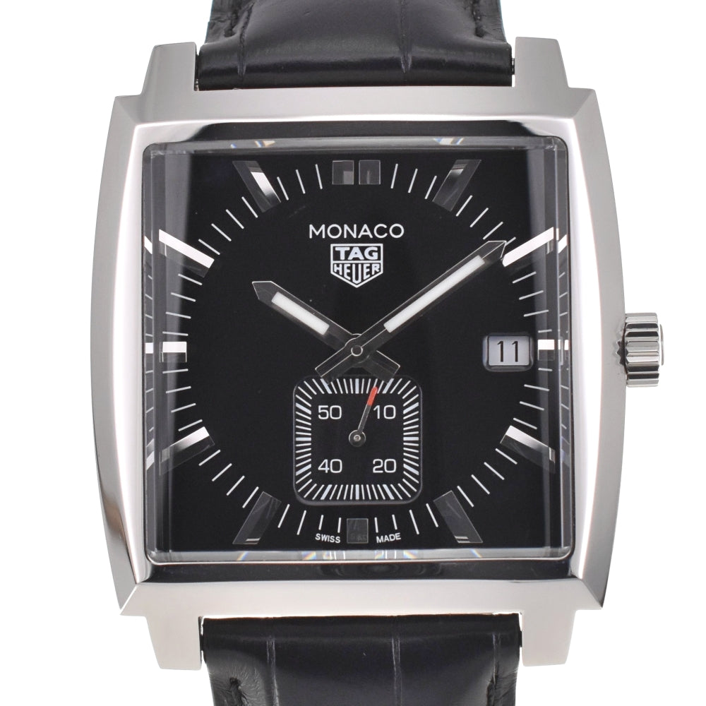 TAG HEUER Monaco WAW131A Small second black Dial Quartz Men's
 Watch P#138248