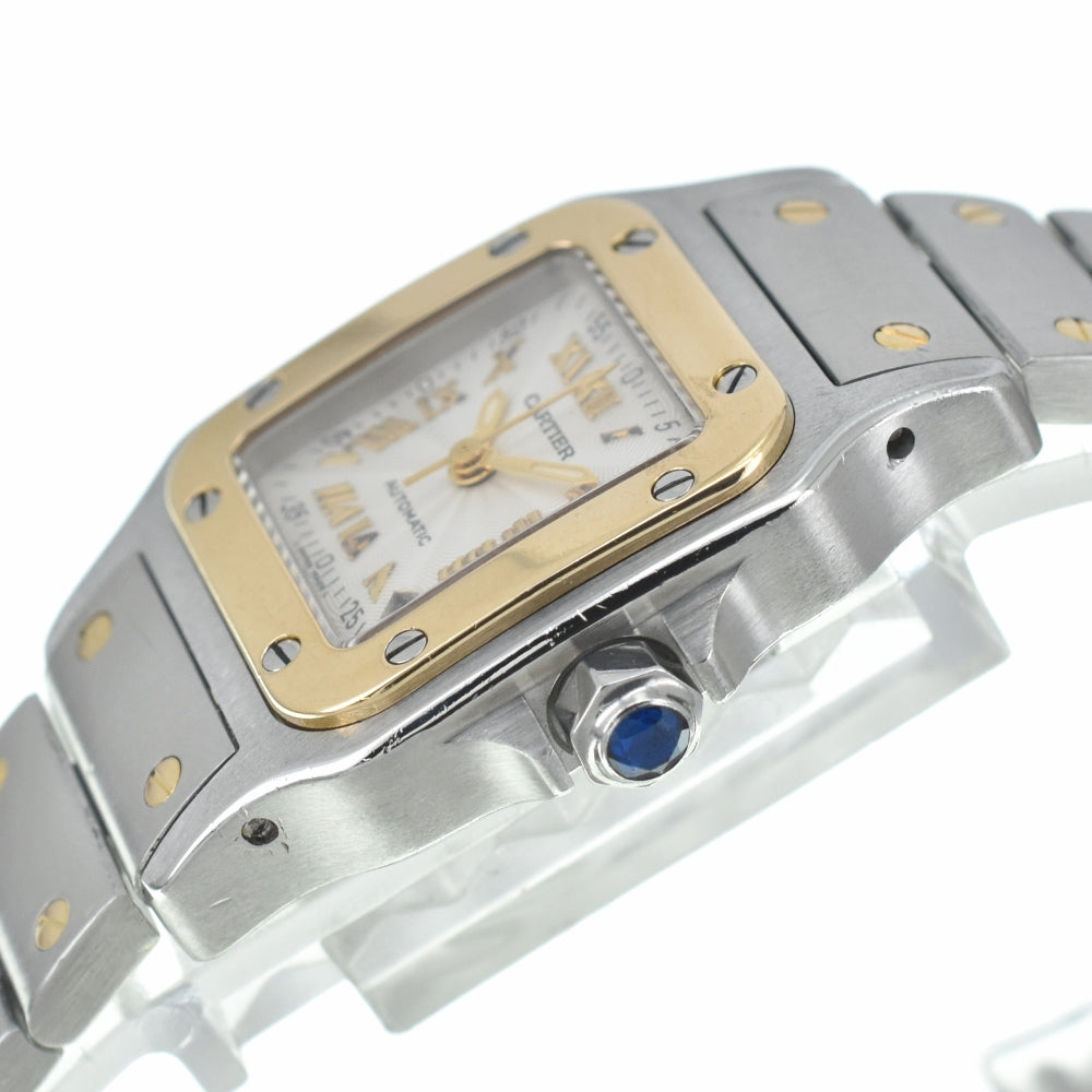 CARTIER Santosgalbe SM W20045C4 Stainless Steel/K18YG Silver Dial Automatic Ladies
 Watch A#138252