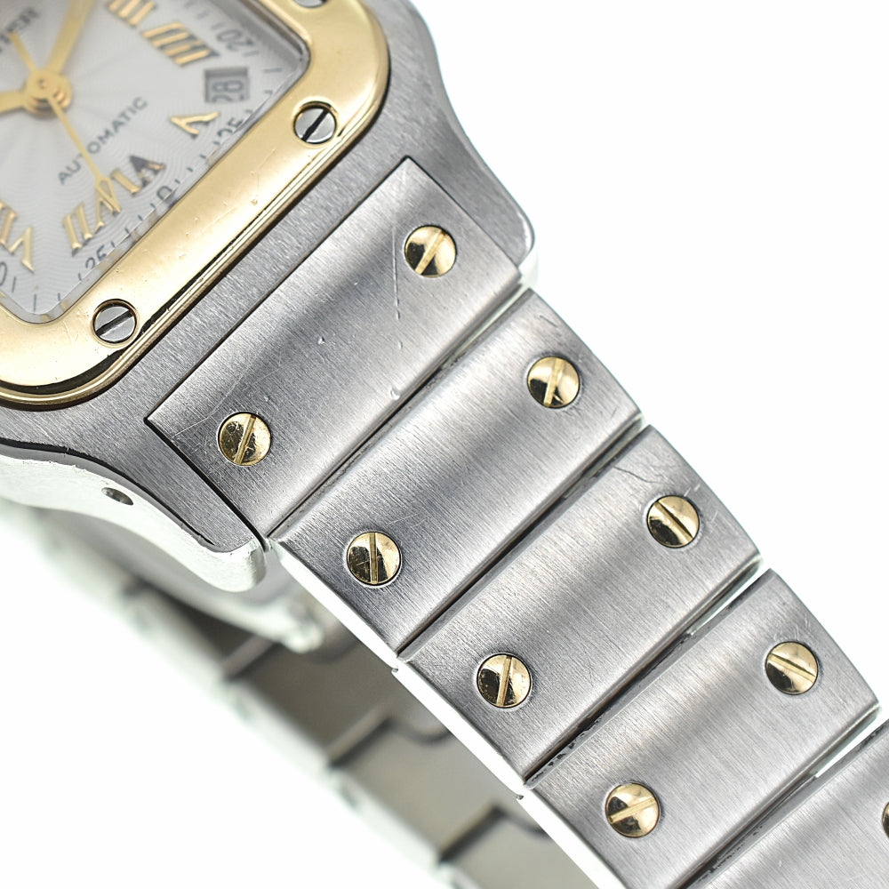 CARTIER Santosgalbe SM W20045C4 Stainless Steel/K18YG Silver Dial Automatic Ladies
 Watch A#138252