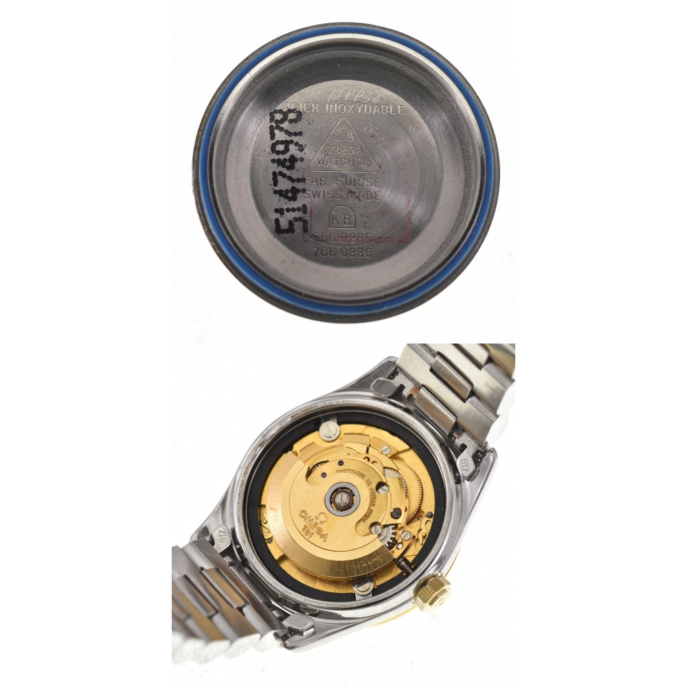 with paper OMEGA Classic 3380.2 Moon Phase Pointer Date Cal.721 white Dial Automatic Ladies
 Watch Q#138274