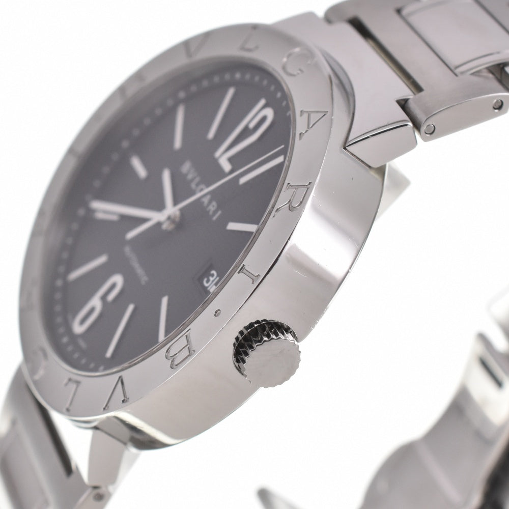 with paper BVLGARI Bulgari Bulgari BB42SS AUTO Date black Dial Automatic Men's
 Watch R#138282