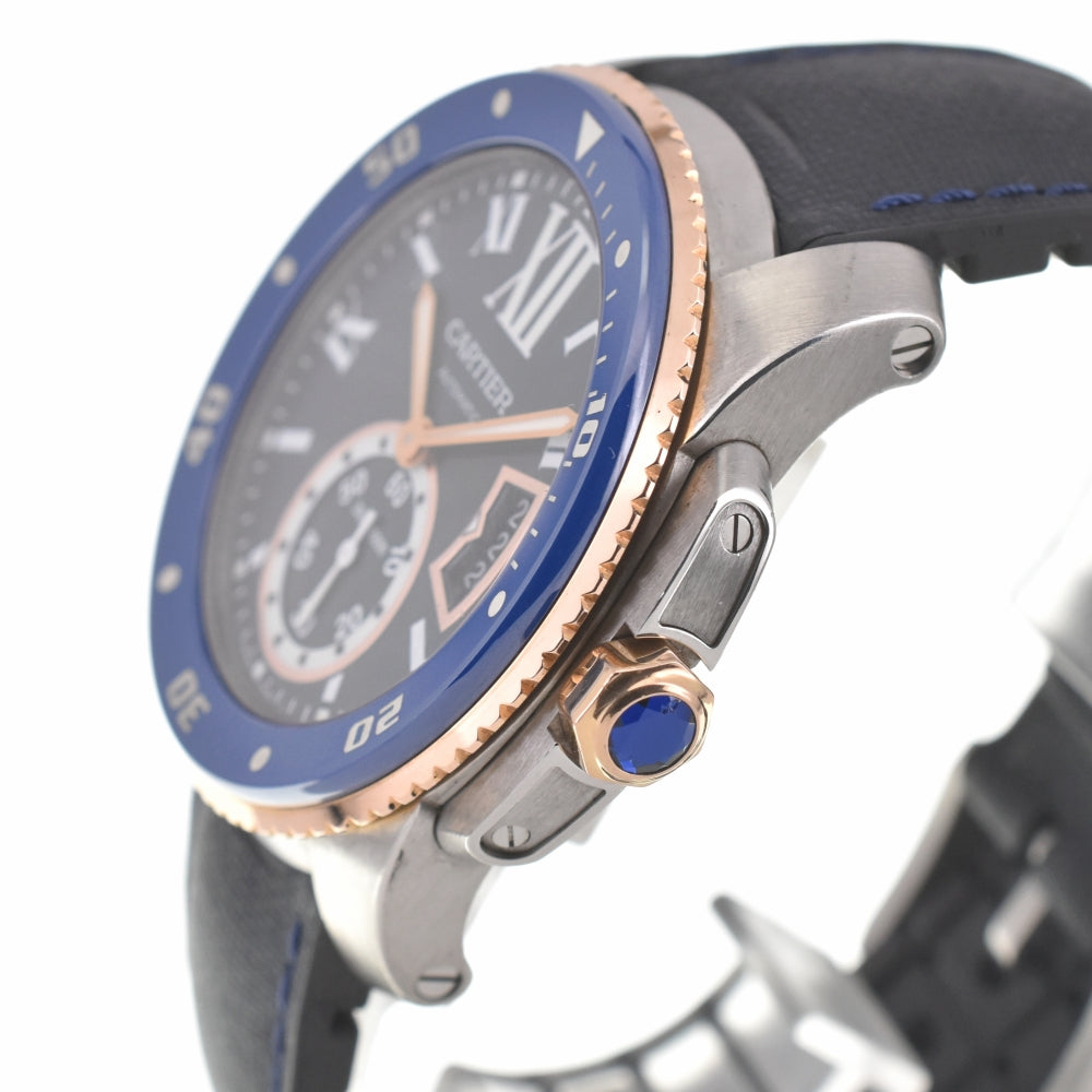 CARTIER Caliber de Cartier Diver W2CA0008 blue Dial Automatic Men's
 Watch Q#138299