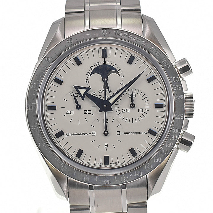 with paper OMEGA Speedmaster Professional Moonphase 3575.2 WG bezel white Dial Hand Winding Men's
 Watch B#138300