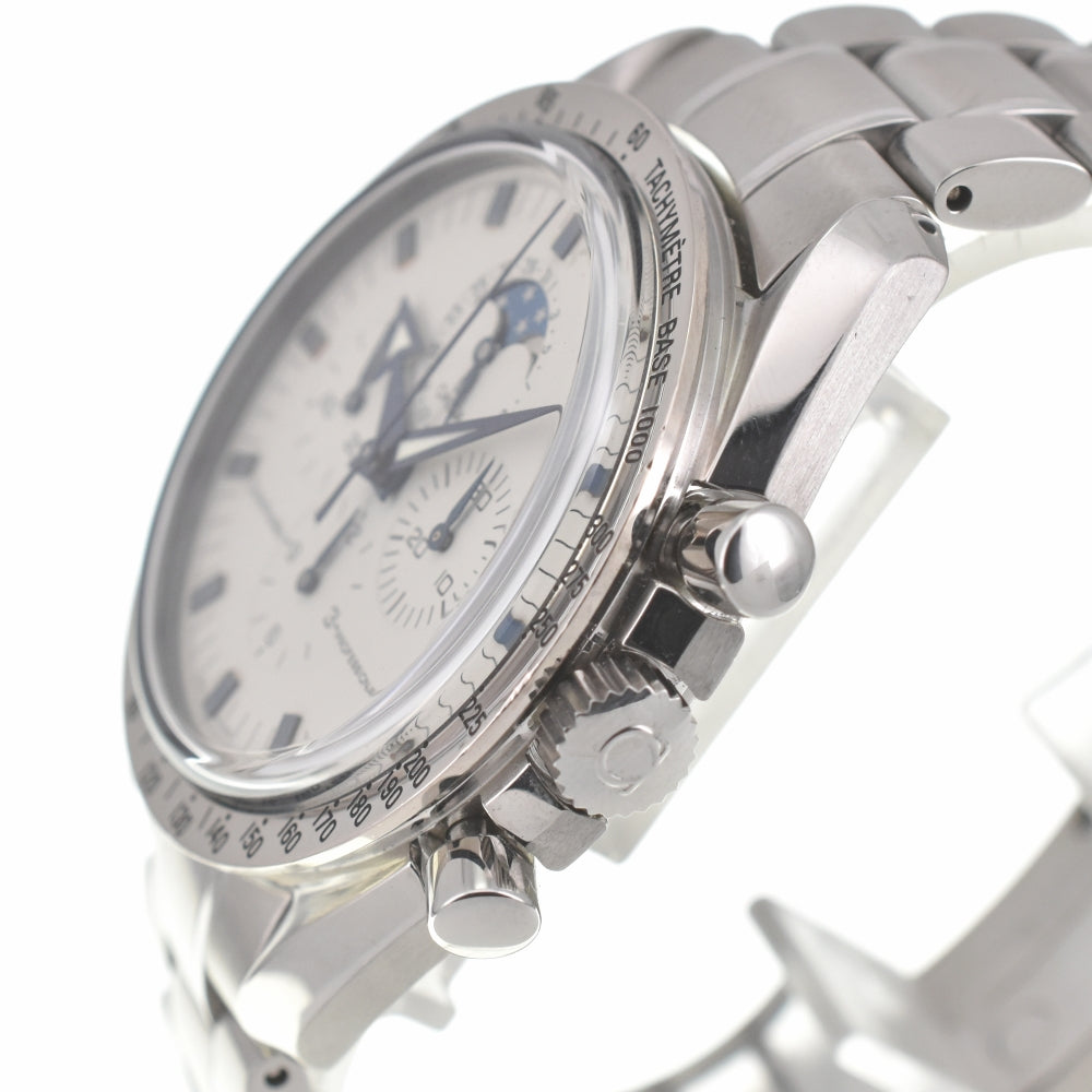 with paper OMEGA Speedmaster Professional Moonphase 3575.2 WG bezel white Dial Hand Winding Men's
 Watch B#138300