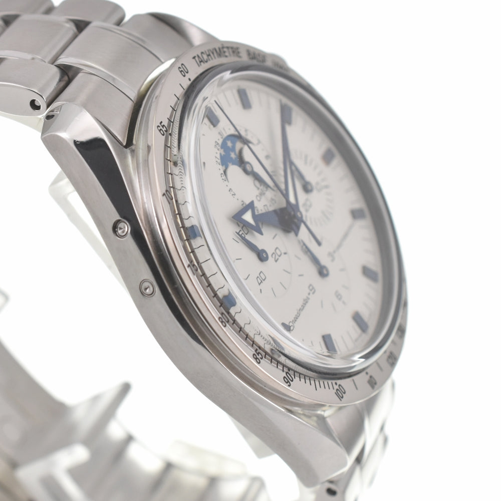 with paper OMEGA Speedmaster Professional Moonphase 3575.2 WG bezel white Dial Hand Winding Men's
 Watch B#138300