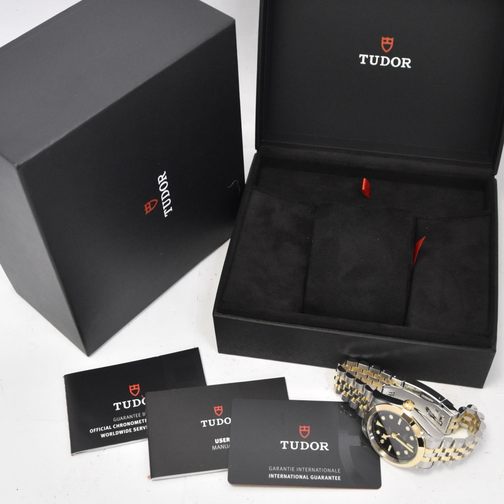 with paper TUDOR Black bay 79663 Stainless Steel/YG black Dial Automatic Men's
 Watch □#138314