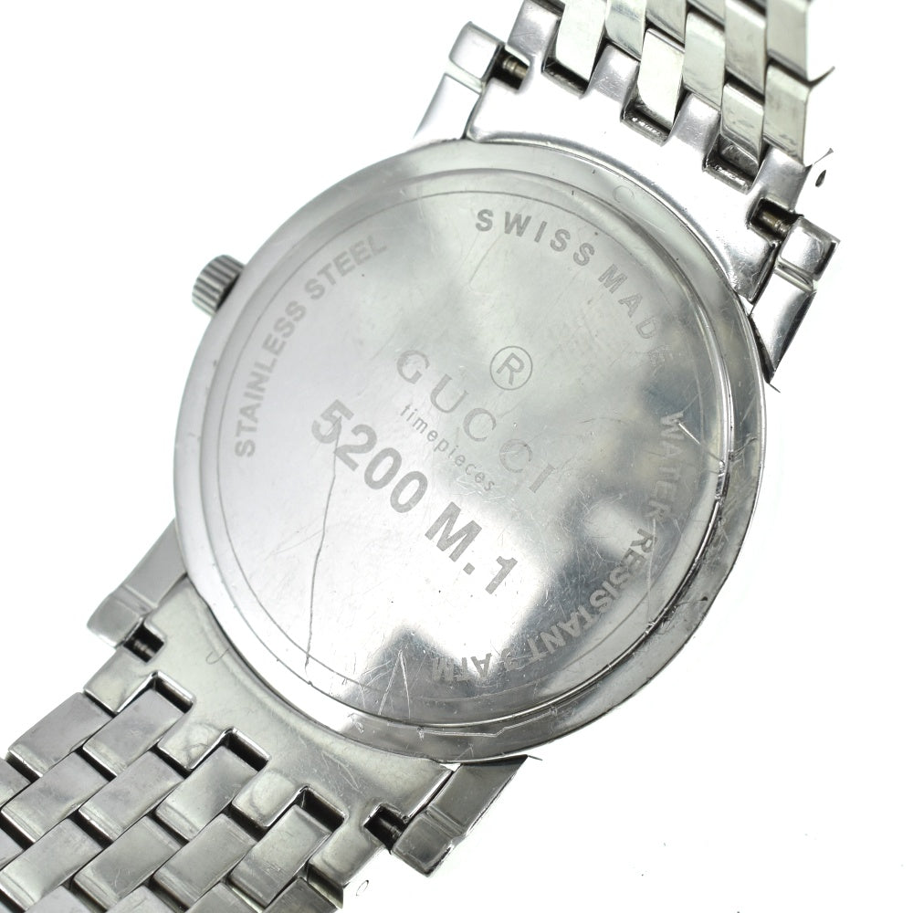 GUCCI Round face 5200M.1 Date black Dial Quartz Men's
 Watch R#138332
