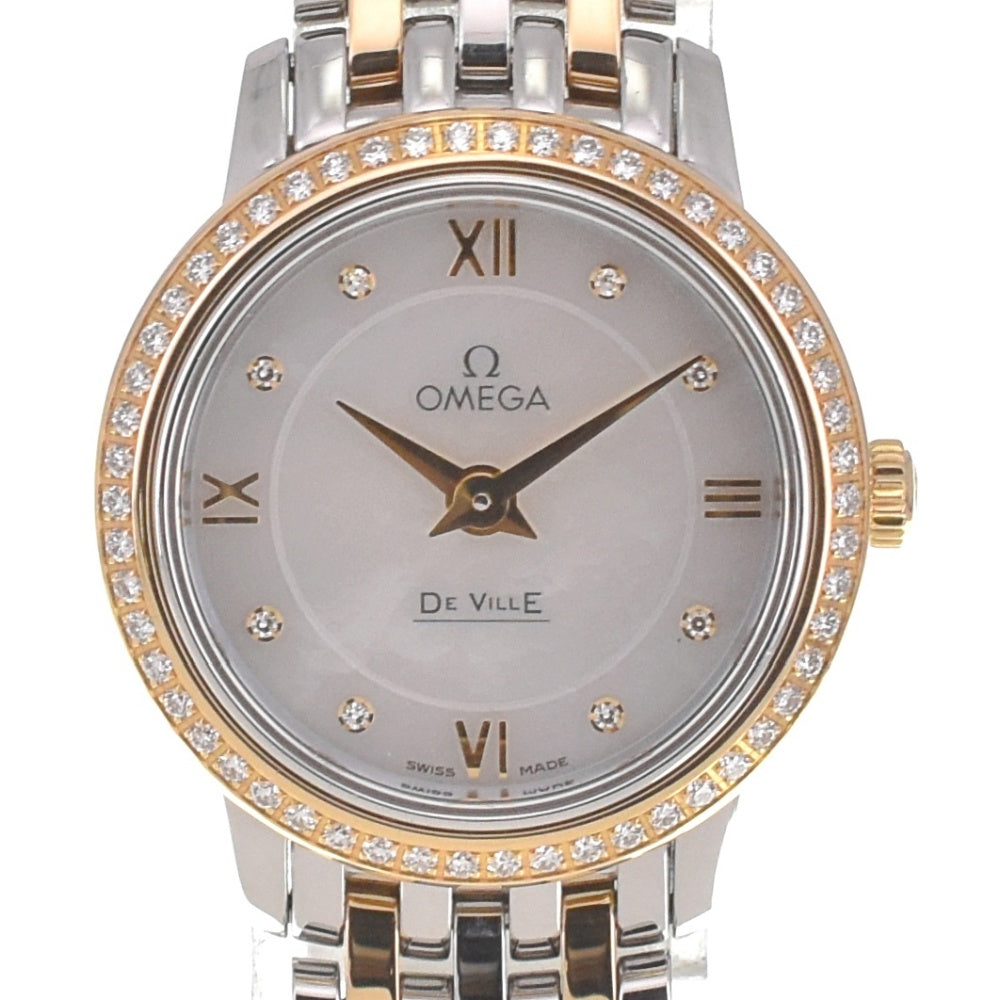 OMEGA De Ville Prestige 424.25.24.60.55.001 diamond White shell Dial Quartz Ladies
 Watch R#138334