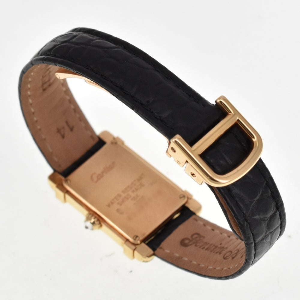 with paper CARTIER Tank Sino wards WA102231 K18YG Diamond Bezel Ivory Dial Quartz Ladies
 Watch Z#138335