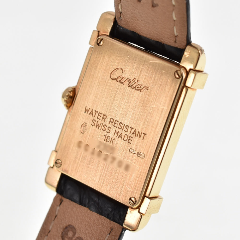 with paper CARTIER Tank Sino wards WA102231 K18YG Diamond Bezel Ivory Dial Quartz Ladies
 Watch Z#138335