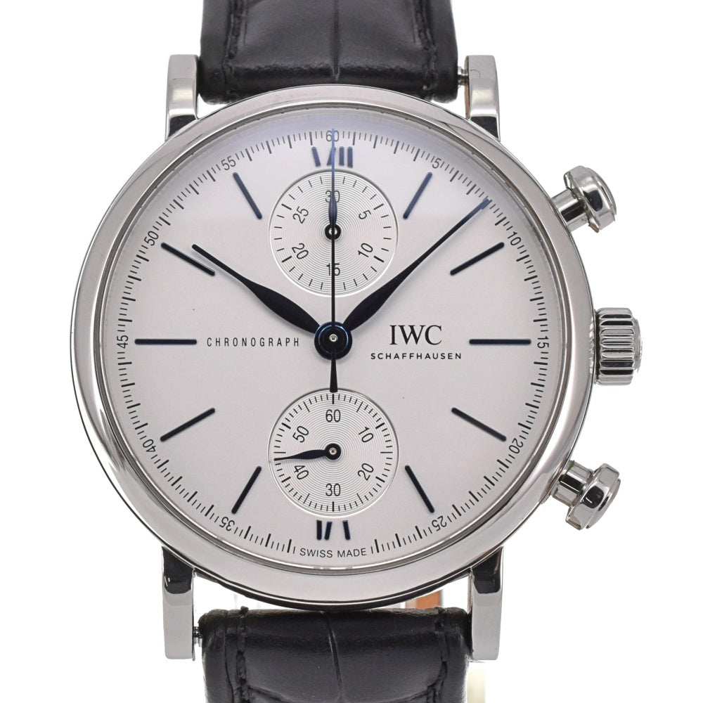 with paper IWC SCHAFFHAUSEN Portofino Chronograph 39 IW391407 Silver Dial Automatic Men's
 Watch R#138337
