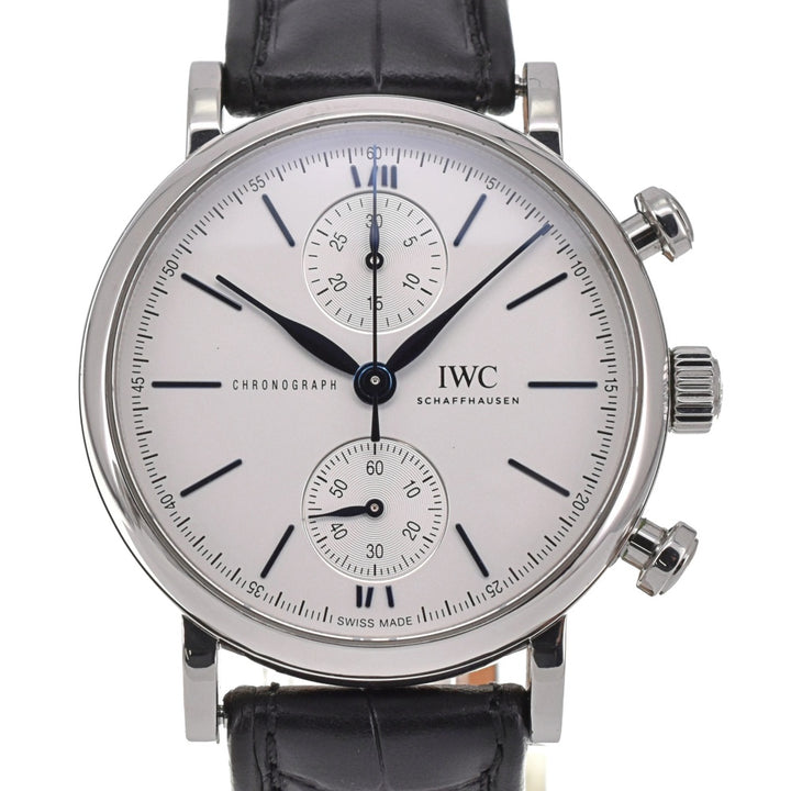 with paper IWC SCHAFFHAUSEN Portofino Chronograph 39 IW391407 Silver Dial Automatic Men's
 Watch R#138337