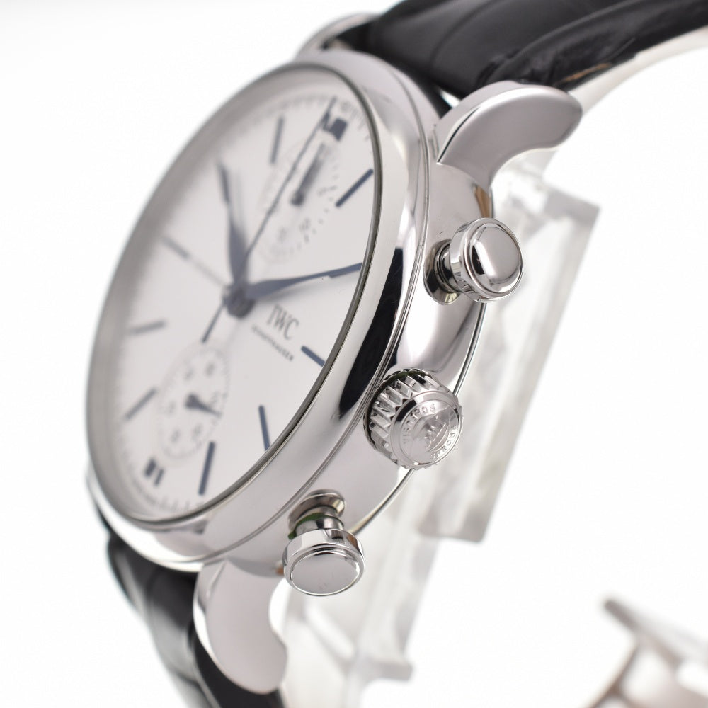 with paper IWC SCHAFFHAUSEN Portofino Chronograph 39 IW391407 Silver Dial Automatic Men's
 Watch R#138337