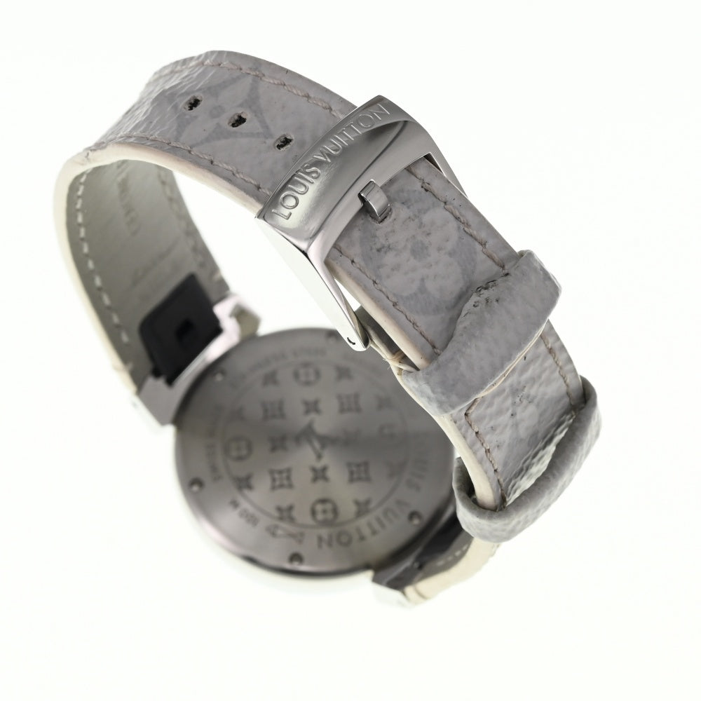 LOUIS VUITTON Tambour QA116 Monogram white Dial Quartz Ladies
 Watch Q#138339