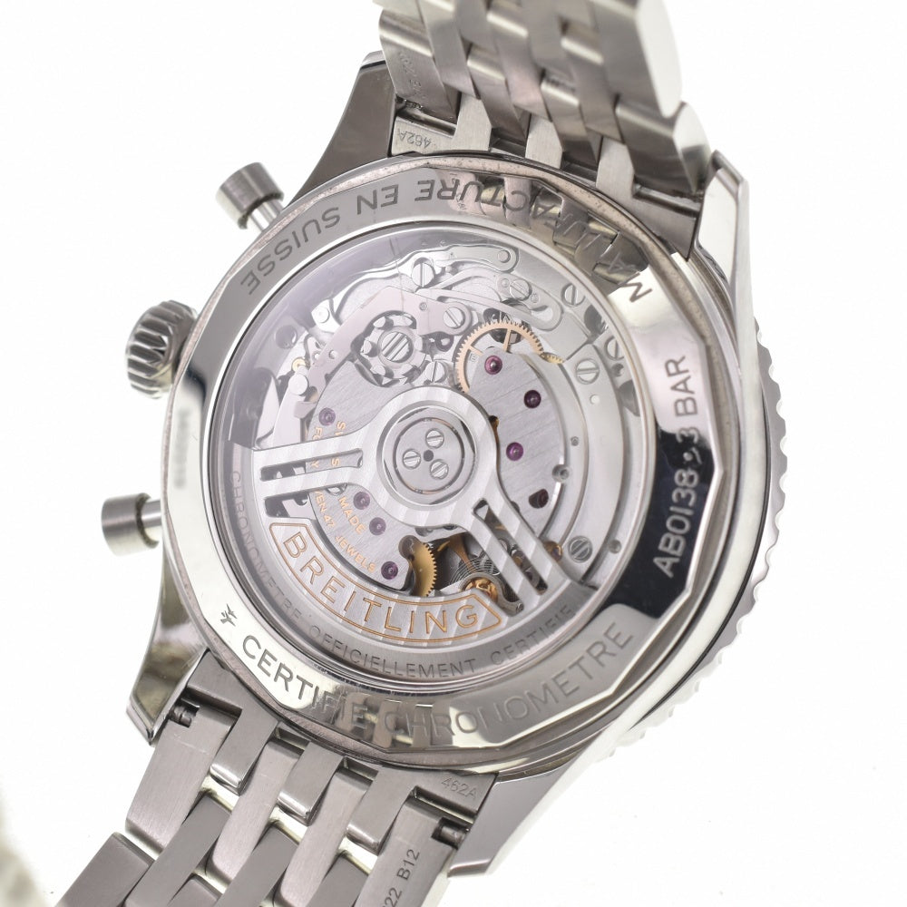 with paper BREITLING Navitimer 01 AB0138 Chronograph 43 Date Silver / Black Dial Automatic Men's
 Watch R#138342