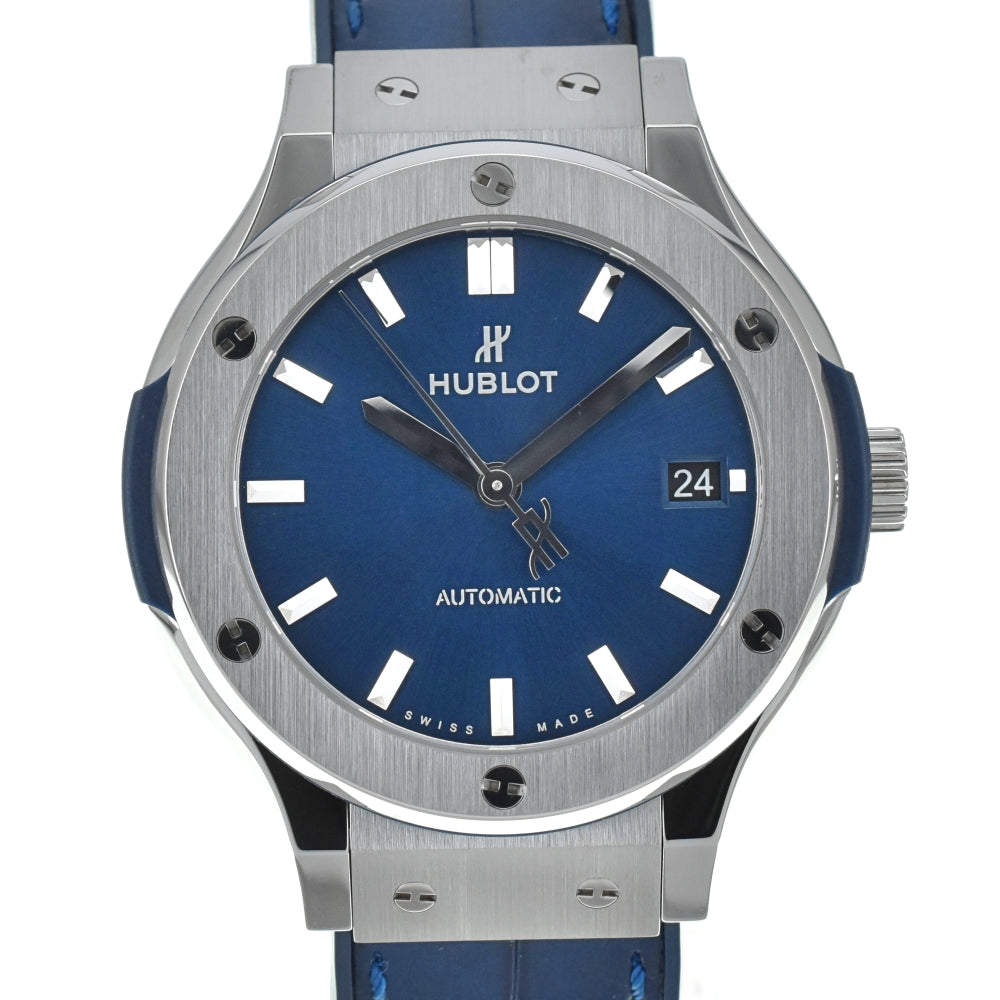 HUBLOT Classic fusion 565.NX.7170.LR Date Titanium blue Dial Automatic Men's
 Watch A#138349