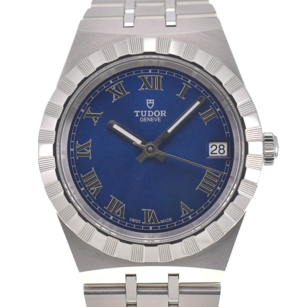 with paper TUDOR Royal 1.3" 28400 Date blue Dial Automatic Unisex
 Watch Q#138358
