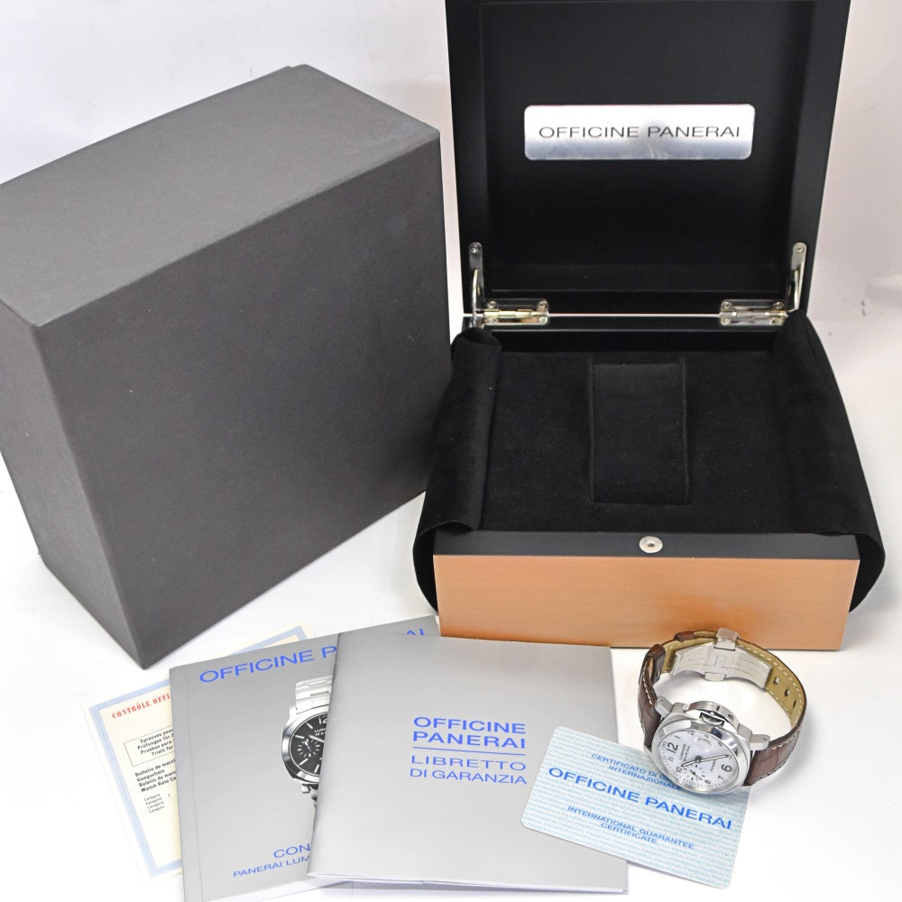 with paper PANERAI Luminor Marina PAM00049 Small second date white Dial Automatic Men's
 Watch R#138371