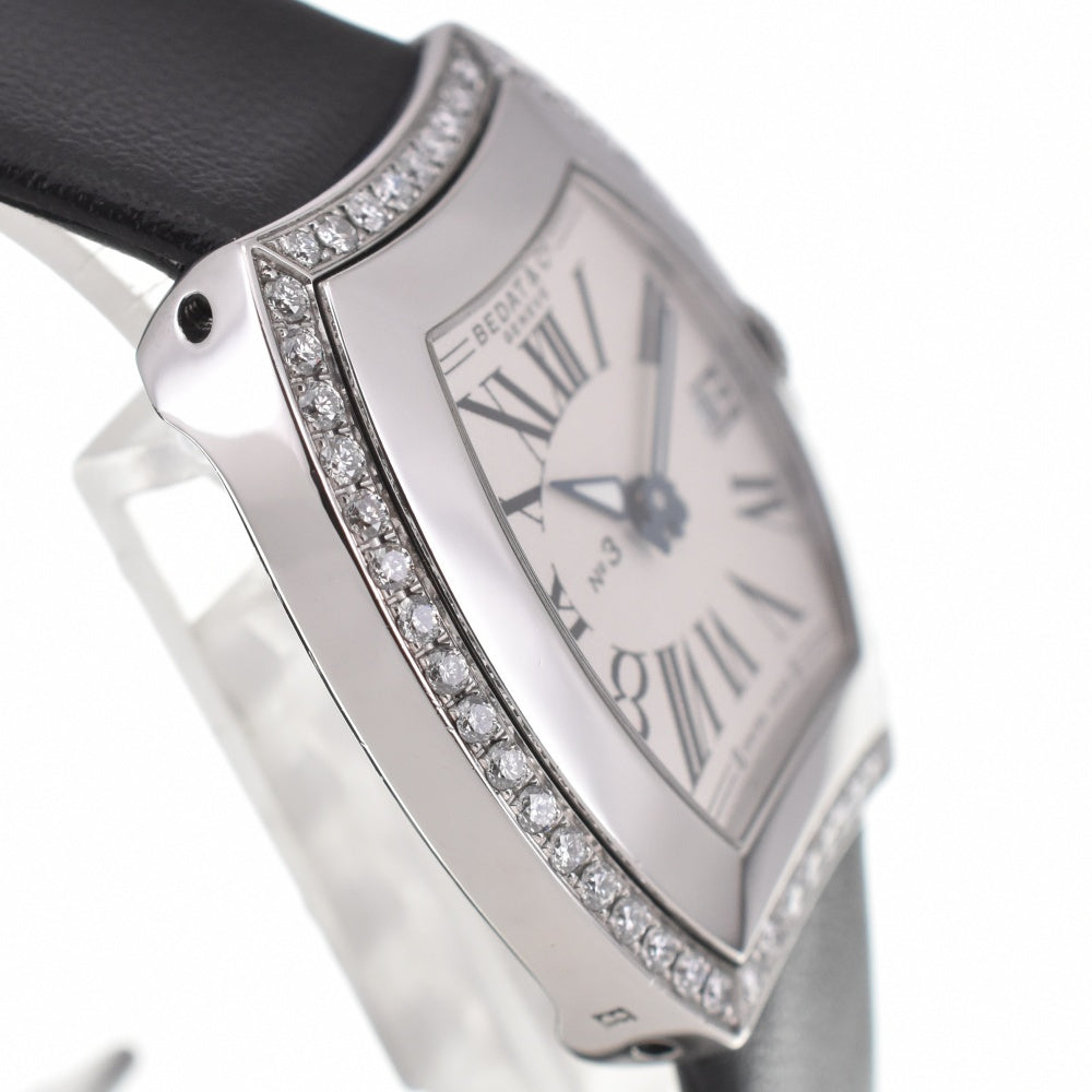 with paper BEDAT&Co No.3 Diamond Bezel B334.040.101 Date Silver Dial Quartz Ladies
 Watch Q#138406