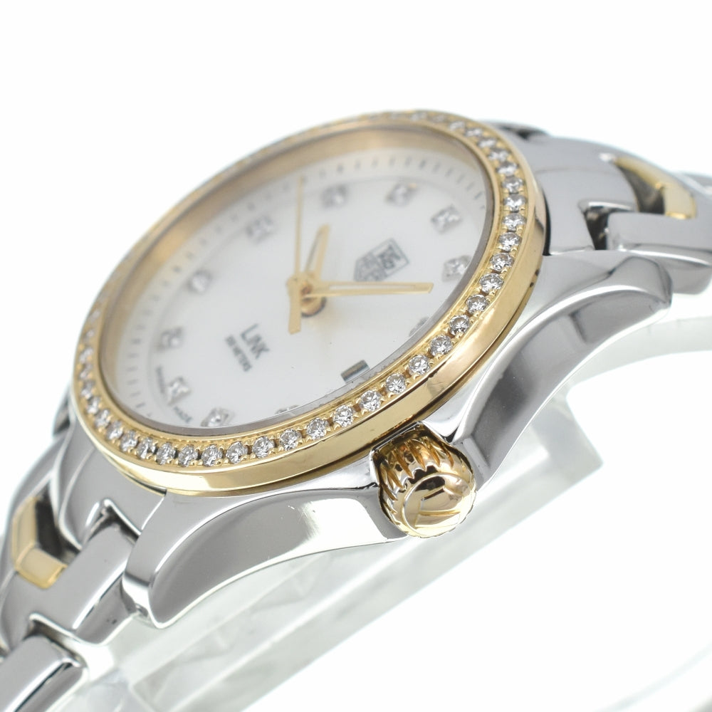 TAG HEUER Aqua racer WJF1354 11P diamond White shell Dial Quartz Ladies
 Watch A#138421