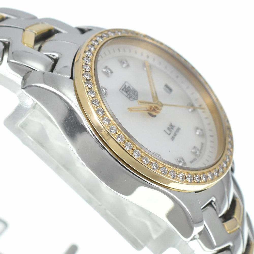 TAG HEUER Aqua racer WJF1354 11P diamond White shell Dial Quartz Ladies
 Watch A#138421