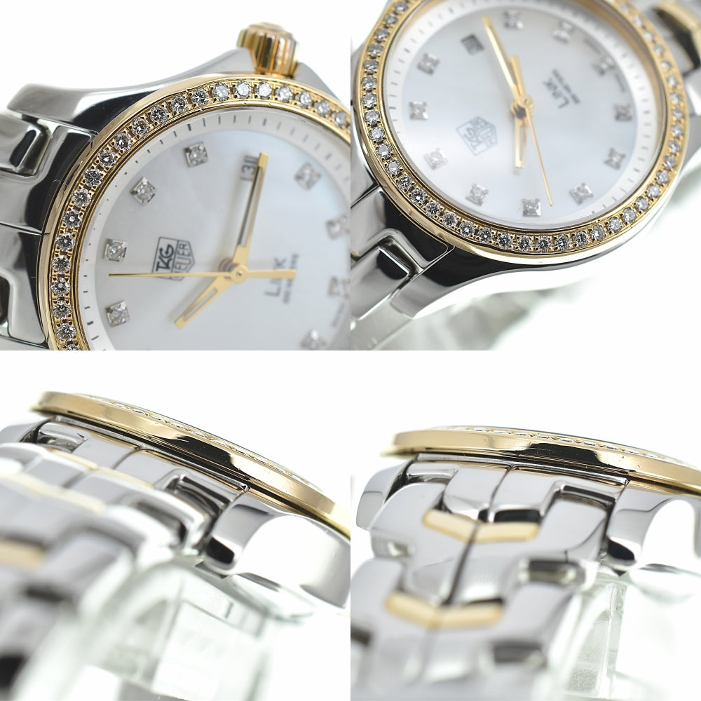 TAG HEUER Aqua racer WJF1354 11P diamond White shell Dial Quartz Ladies
 Watch A#138421