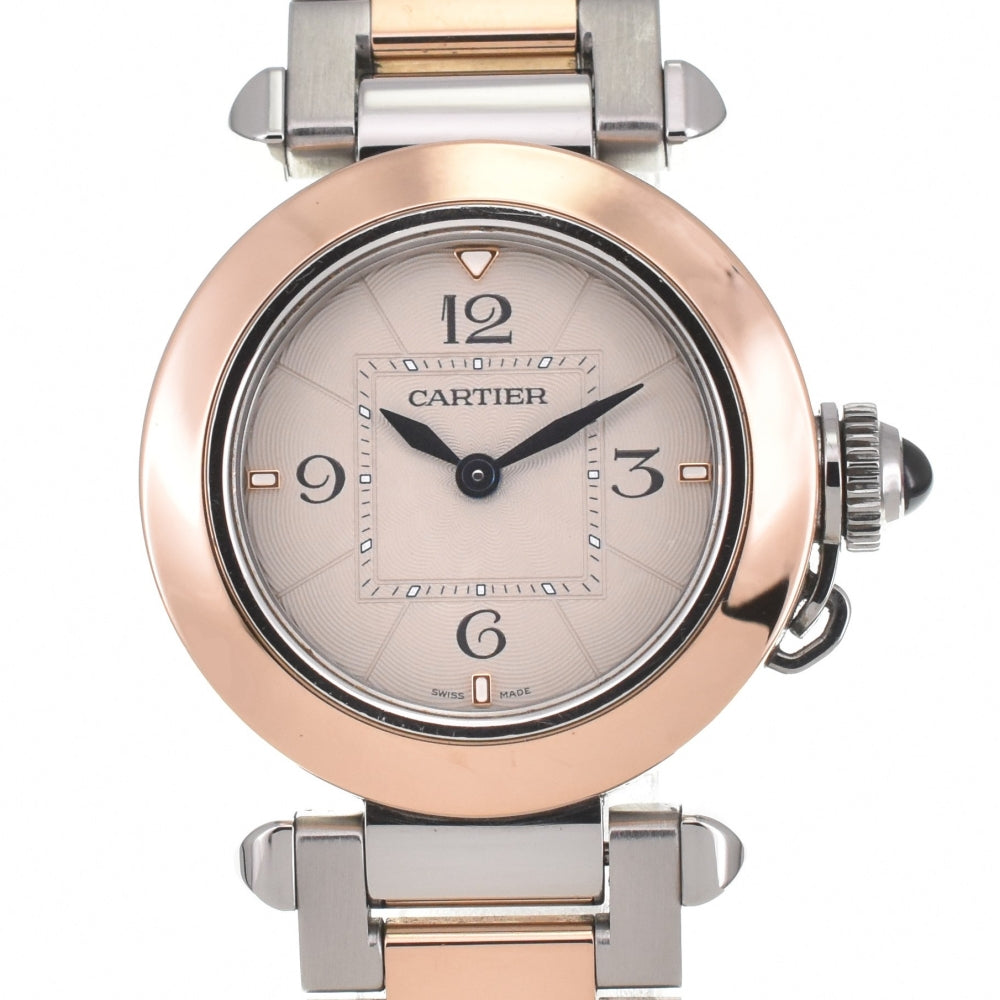 with paper CARTIER Pasha de Cartier W2PA0007 Stainless Steel/K18PG Silver Dial Quartz Ladies
 Watch □#138423