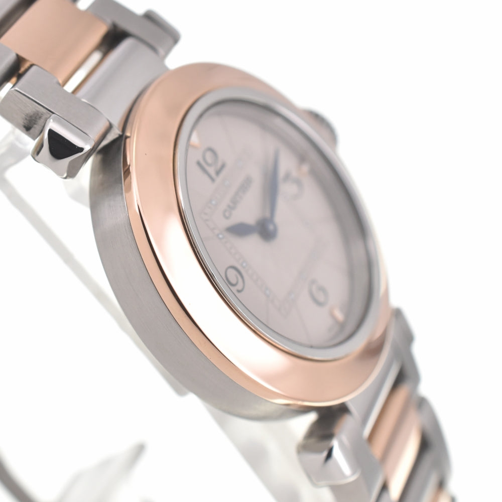 with paper CARTIER Pasha de Cartier W2PA0007 Stainless Steel/K18PG Silver Dial Quartz Ladies
 Watch □#138423