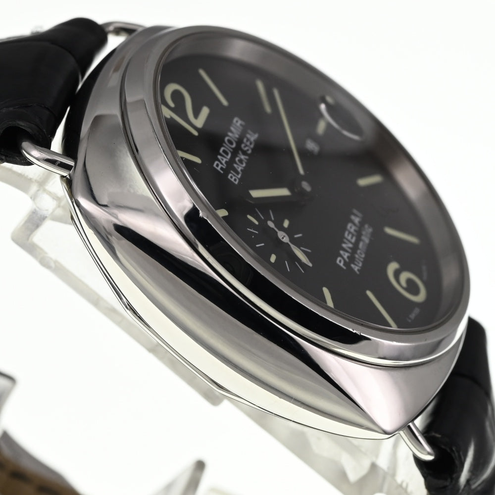 with paper PANERAI Radio meal black seal PAM00287 Date black Dial Automatic Men's
 Watch □#138437