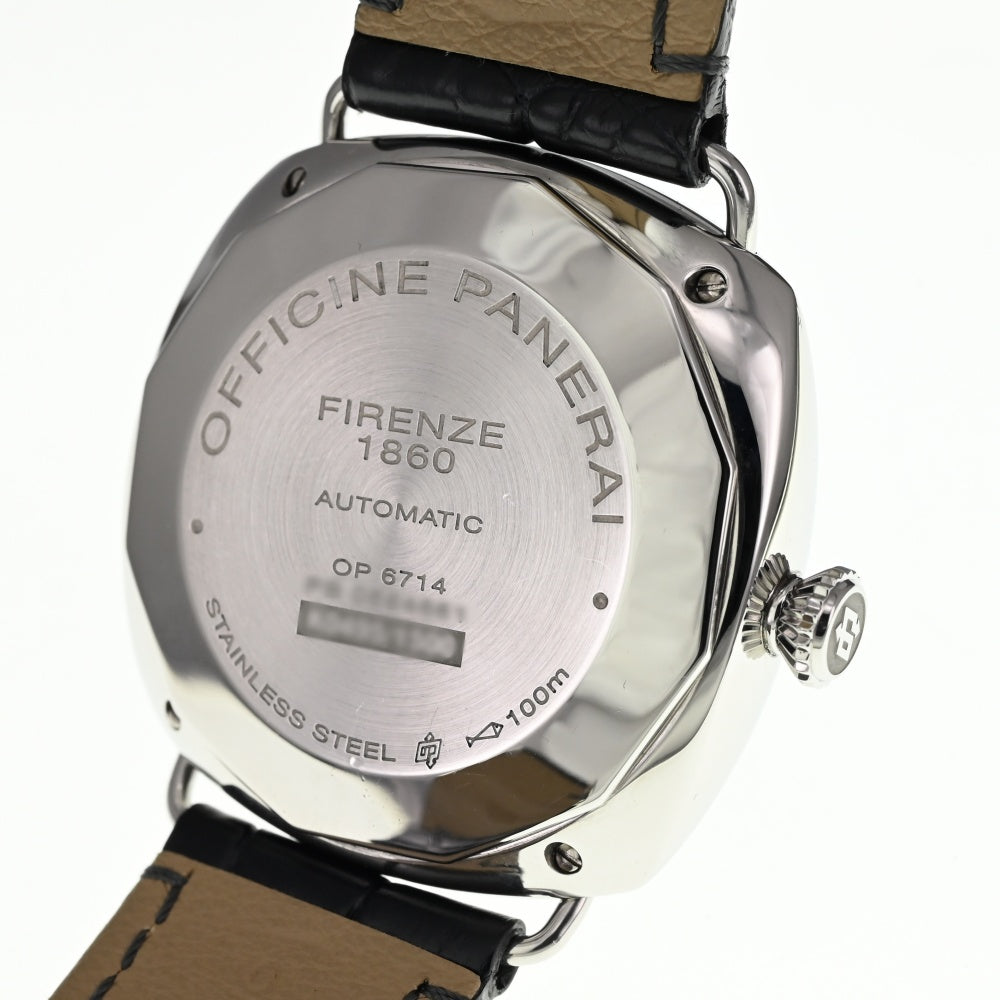 with paper PANERAI Radio meal black seal PAM00287 Date black Dial Automatic Men's
 Watch □#138437