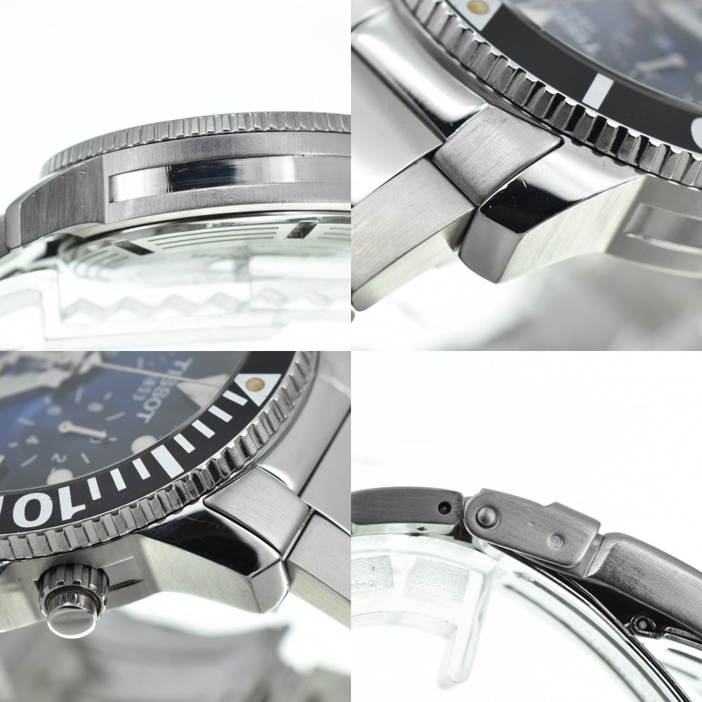 with paper TISSOT Sea star T120417 Chronograph Date blue Dial Quartz Men's
 Watch R#138476