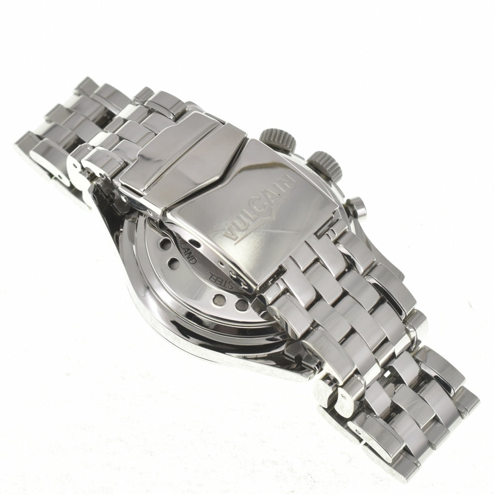 VULCAIN cricket nautical 100107.024 alarm black Dial Hand Winding Men's
 Watch C#138507