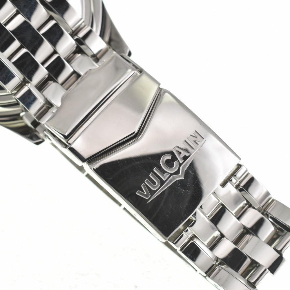 VULCAIN cricket nautical 100107.024 alarm black Dial Hand Winding Men's
 Watch C#138507