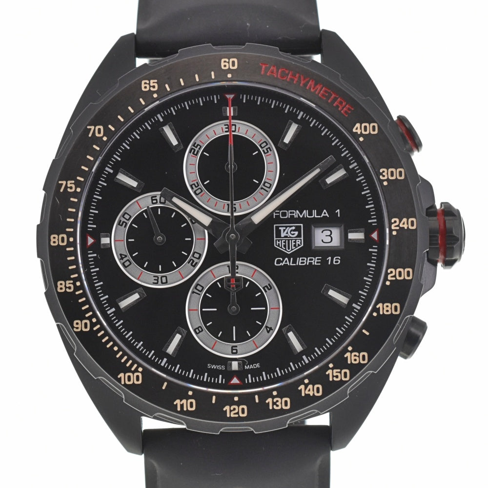 with paper TAG HEUER Formula 1 CAZ2011.FT8024 Caliber 16 Chronograph Date black Dial Automatic Men's
 Watch Q#138522