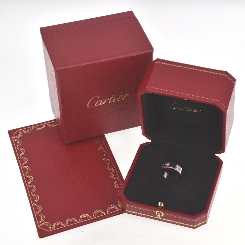 with paper CARTIER Love Ring Classic Model Size 48/JP8 K18WG Ladies
 jewelry S#138532
