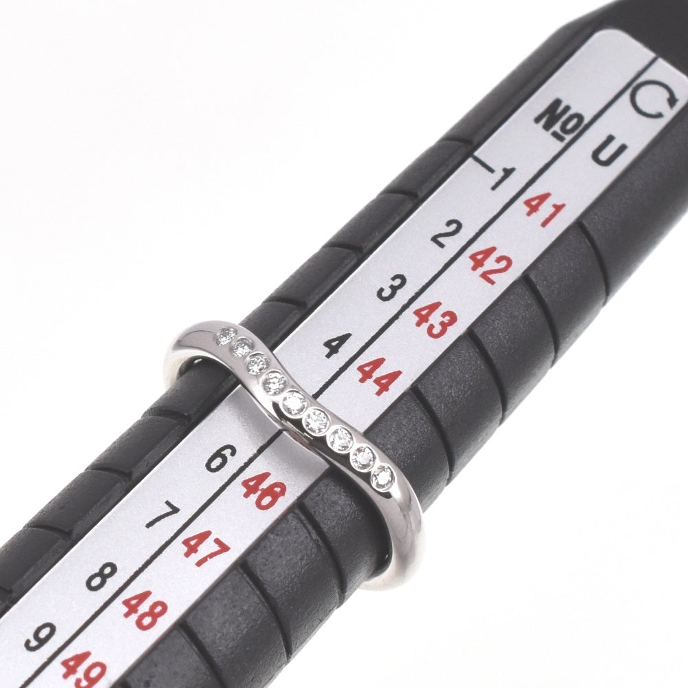 TIFFANY&Co. Curved band ring diamond Size 45/JP5 Pt950 Ladies
 jewelry S#138538