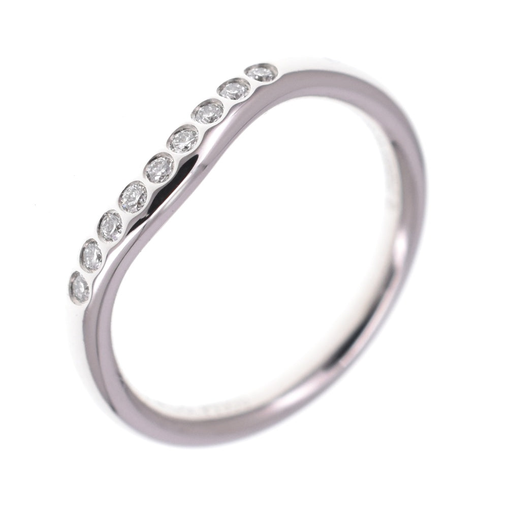 TIFFANY&Co. Curved band ring diamond Size 45/JP5 Pt950 Ladies
 jewelry S#138538