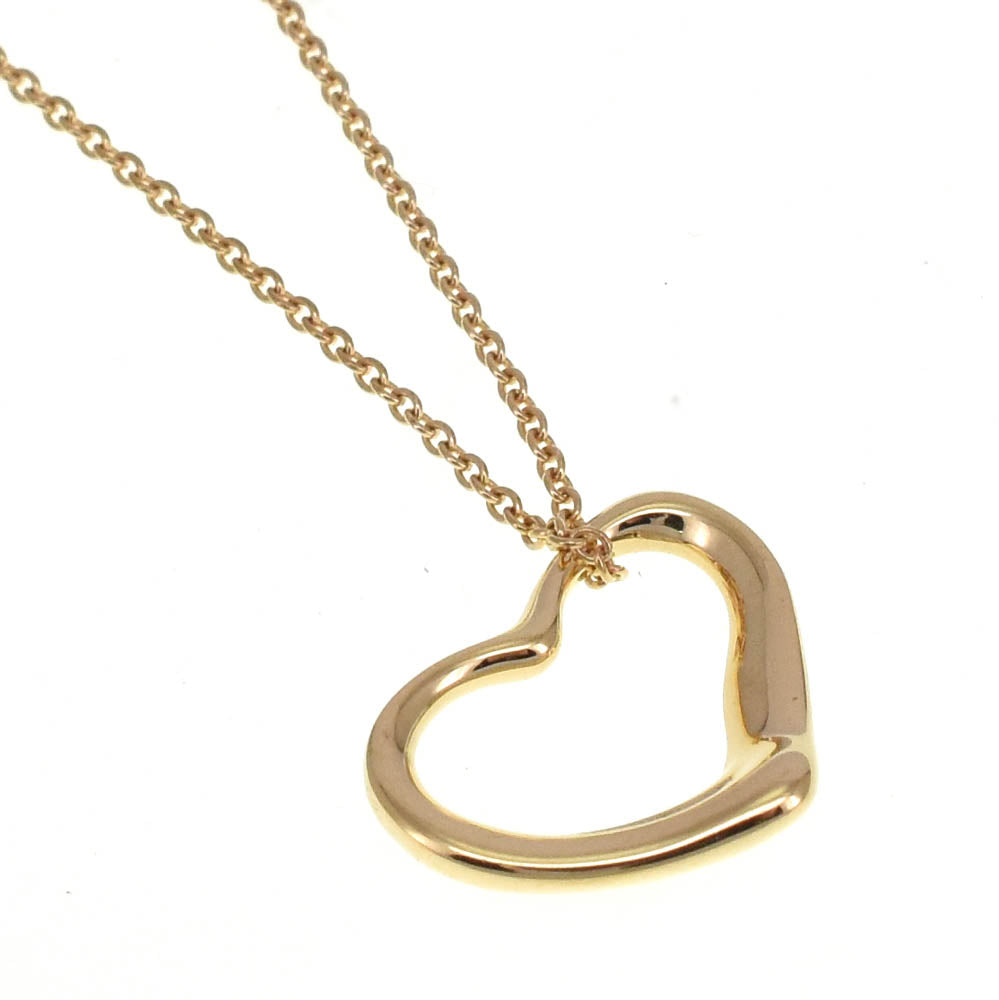 TIFFANY&Co. Open Heart Necklace K18YG Ladies
 jewelry S#138541