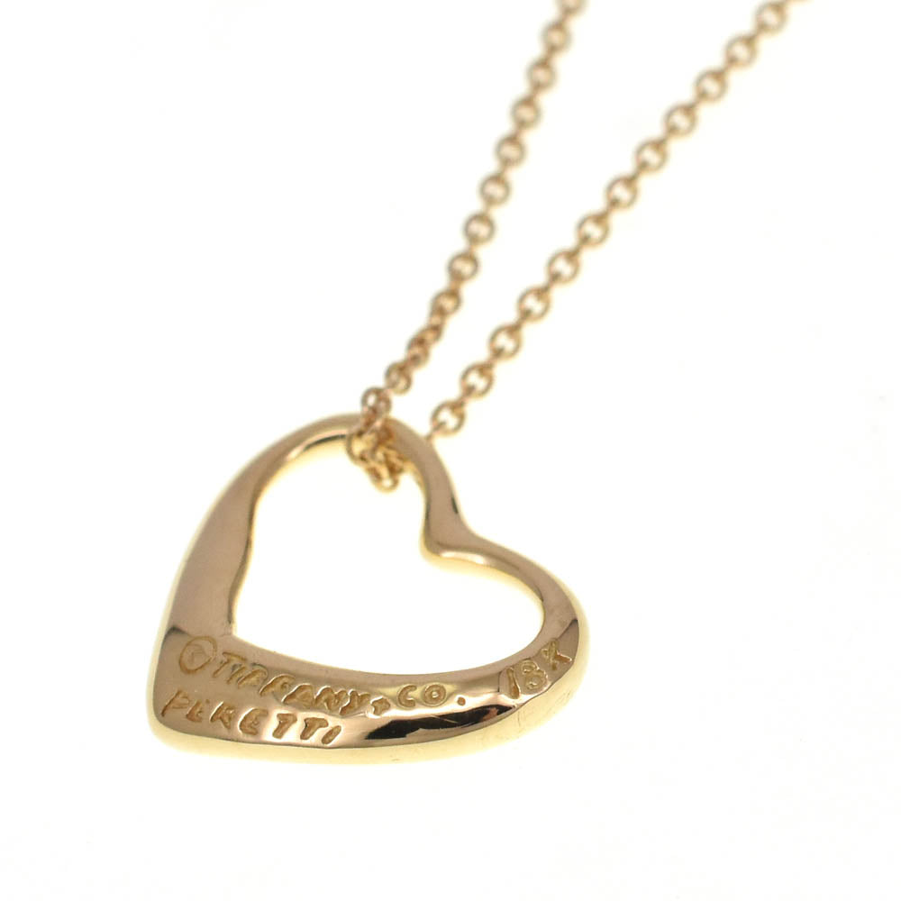 TIFFANY&Co. Open Heart Necklace K18YG Ladies
 jewelry S#138541