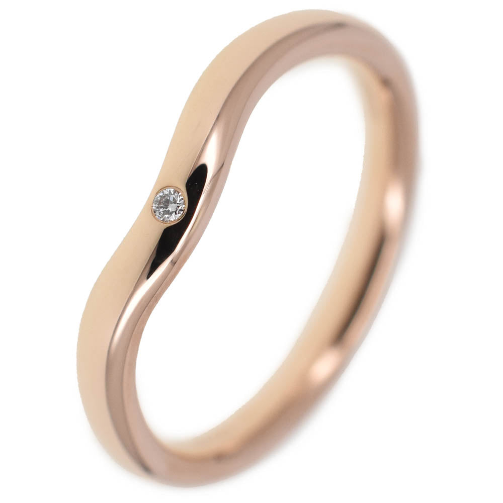 TIFFANY&Co. Curved bundling Size 49/JP9 K18PG Diamond Ladies
 jewelry S#138542