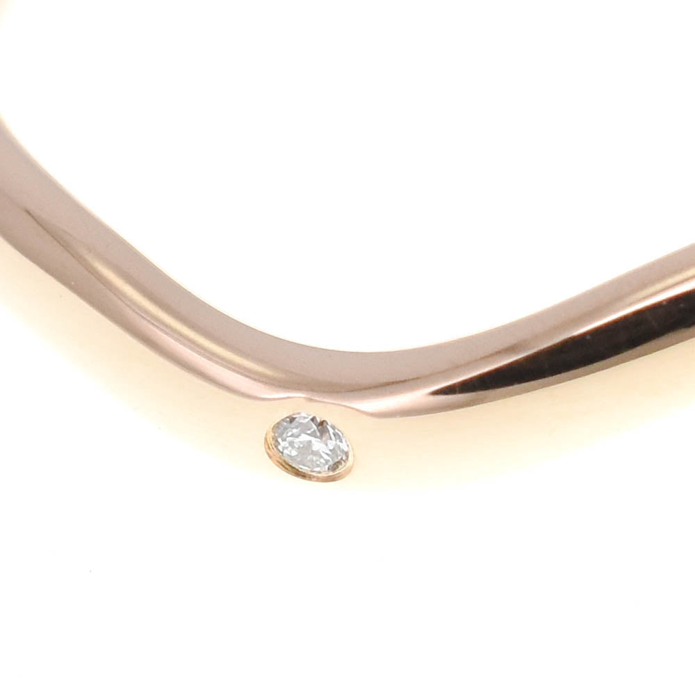 TIFFANY&Co. Curved bundling Size 49/JP9 K18PG Diamond Ladies
 jewelry S#138542