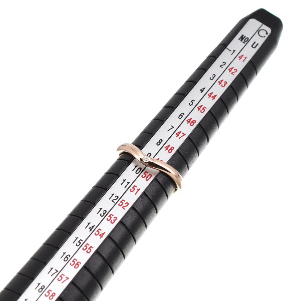 TIFFANY&Co. Curved bundling Size 49/JP9 K18PG Diamond Ladies
 jewelry S#138542