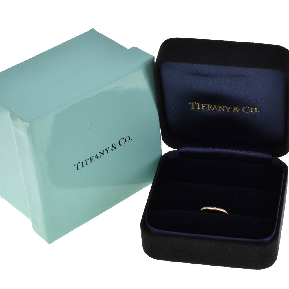 TIFFANY&Co. Curved bundling Size 49/JP9 K18PG Diamond Ladies
 jewelry S#138542