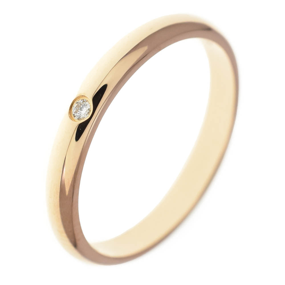 CARTIER Band ring Size 50/JP10 K18PG Diamond Ladies
 jewelry S#138545