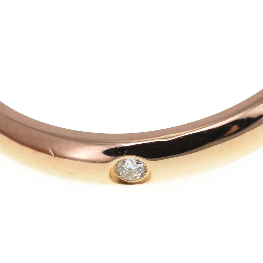 CARTIER Band ring Size 50/JP10 K18PG Diamond Ladies
 jewelry S#138545